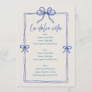 Modern Minimalist Script | Wedding Menu