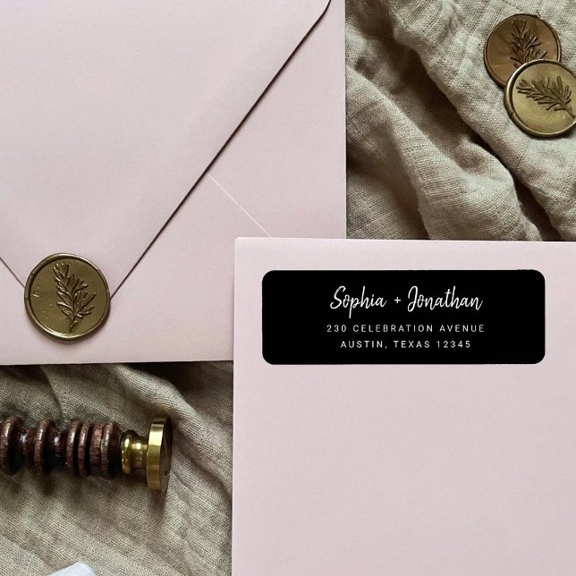 Modern Minimalist Script | Wedding Return Address (Creator Uploaded)