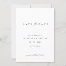 Modern Minimalist Script Wedding Save the Date