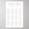 Modern Minimalist Script Wedding Seating Chart