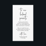 Modern Minimalist Script, Wedding Thank you Enclos Enclosure Card<br><div class="desc">This is the Modern minimalist,  classy black and white Script,  Wedding reception Enclosure Card. You can change the font colours,  and add your wedding details in the matching font / lettering. #TeeshaDerrick</div>