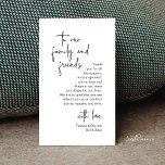 Modern Minimalist Script, Wedding Thank you Enclos Enclosure Card<br><div class="desc">This is the Modern minimalist,  classy black and white Script,  Wedding reception Enclosure Card. You can change the font colours,  and add your wedding details in the matching font / lettering. #TeeshaDerrick</div>