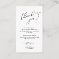 Modern Minimalist Script, Wedding Thank you 