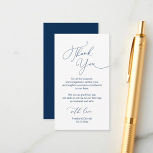 Modern Minimalist Script, Wedding Thank you Enclosure Card