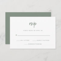 Modern Minimalist Script | White and Sage Wedding