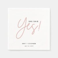 Modern Minimalist She Said Yes Engagement Party