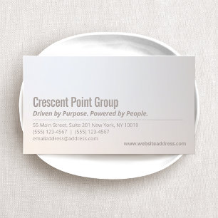Modern Minimalist Silver Metallic Gradient Business Card