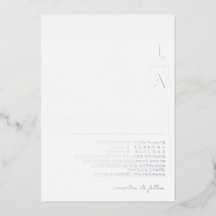 Modern Minimalist   Silver Monogram Wedding Real