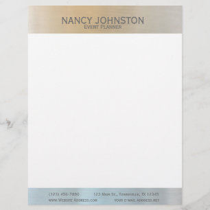 Modern Minimalist Silver Reflection Letterhead