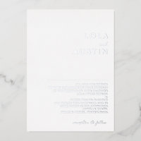 Modern Minimalist Silver Traditional Wedding Real