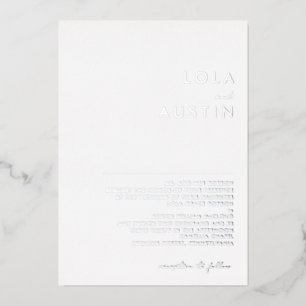 Modern Minimalist Silver Traditional Wedding Real