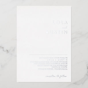 Modern Minimalist   Silver Wedding Real