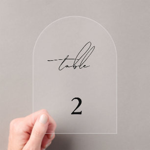 Modern Minimalist Simple Arch Table Number