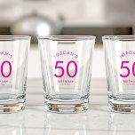 Modern Minimalist Simple Birthday Party Shooter Shot Glass<br><div class="desc">Here's to your special day! Customize our Minimalist Birthday Party Shooter. Add your personal touch for a memorable celebration. Cheers to another year of fabulous!  #CustomShotGlass #BirthdayBash</div>