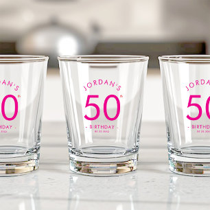 Modern Minimalist Simple Birthday Party Shooter Shot Glass