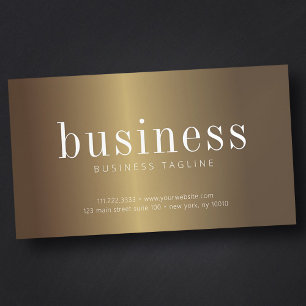 Modern Minimalist Simple Chic Faux Gold QR Code Magnetic Business Card