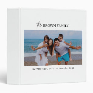 Modern Minimalist Simple Custom Family Photo Binder