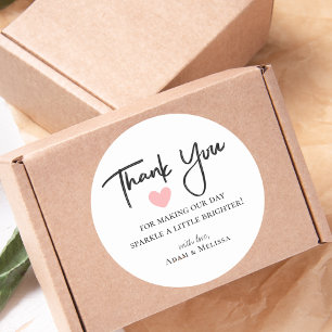 Modern Minimalist Simple Elegant Wedding Bridal Classic Round Sticker