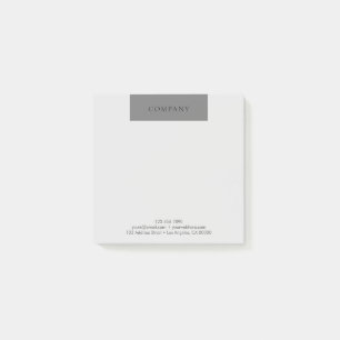 Modern Minimalist Simple Layout Typo Black & Grey Post-it Notes