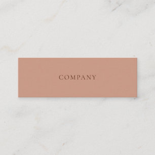 Modern Minimalist Simple Layout Typo Warm Coffee Mini Business Card