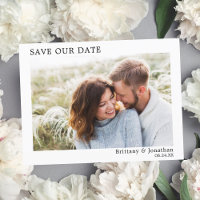 Modern Minimalist Simple Photo Save Our Date