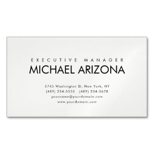 Modern Minimalist Simple Plain Magnetic Business Card