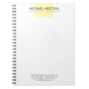 Modern Minimalist Simple Plain Notebook