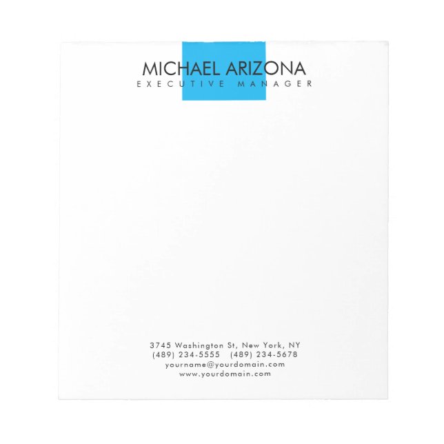 Modern Minimalist Simple Plain Notepad (Front)