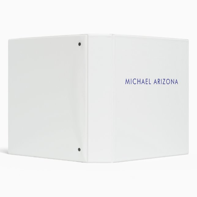 Modern Minimalist Simple Plain Own Name Binder (Background)