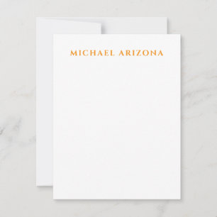 Modern Minimalist Simple Plain Own Name Card