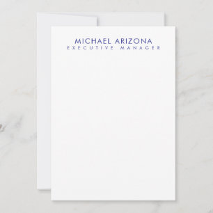 Modern Minimalist Simple Plain Own Name Card
