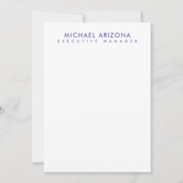 Modern Minimalist Simple Plain Own Name Card (Front)