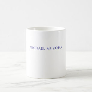 Modern Minimalist Simple Plain Own Name Coffee Mug