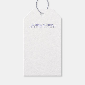 Modern Minimalist Simple Plain Own Name Gift Tags