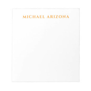 Modern Minimalist Simple Plain Own Name Notepad