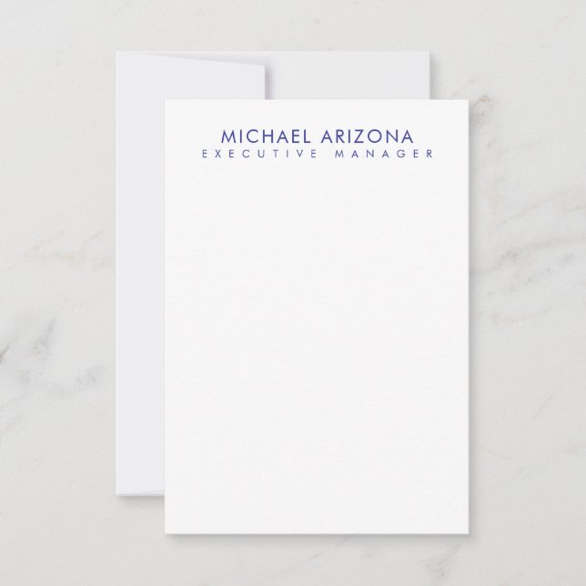Modern Minimalist Simple Plain Own Name RSVP Card (Front)