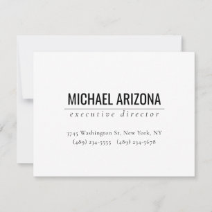 Modern Minimalist Simple Plain  RSVP Card