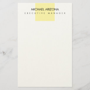 Modern Minimalist Simple Plain Stationery