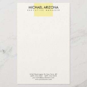 Modern Minimalist Simple Plain Stationery