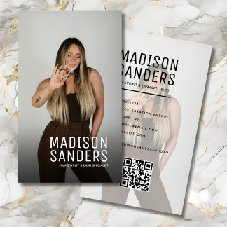 Modern Minimalist  Simple Professional Photo Business Card
