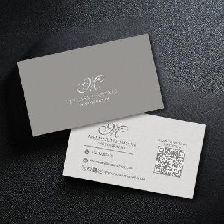 Modern Minimalist Simple Professional Photography Business Card