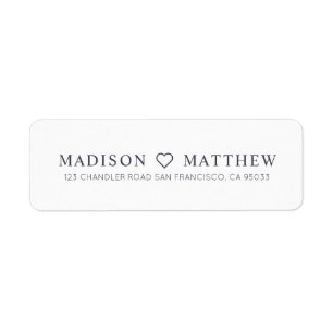 Modern Minimalist Simple Return Address