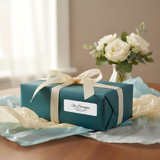 Modern minimalist simple script return address