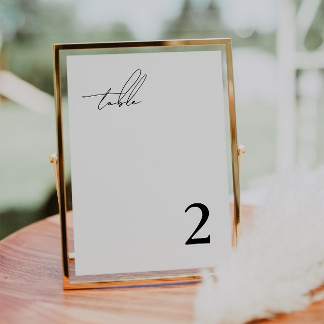 Modern Minimalist Simple Table Number (Creator Uploaded)