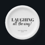 Modern Minimalist Simple Text Paper Plate<br><div class="desc">Modern Minimalist Simple Text Party Paper Plates - perfect for your modern,  simple holiday table,  but still elegant!</div>