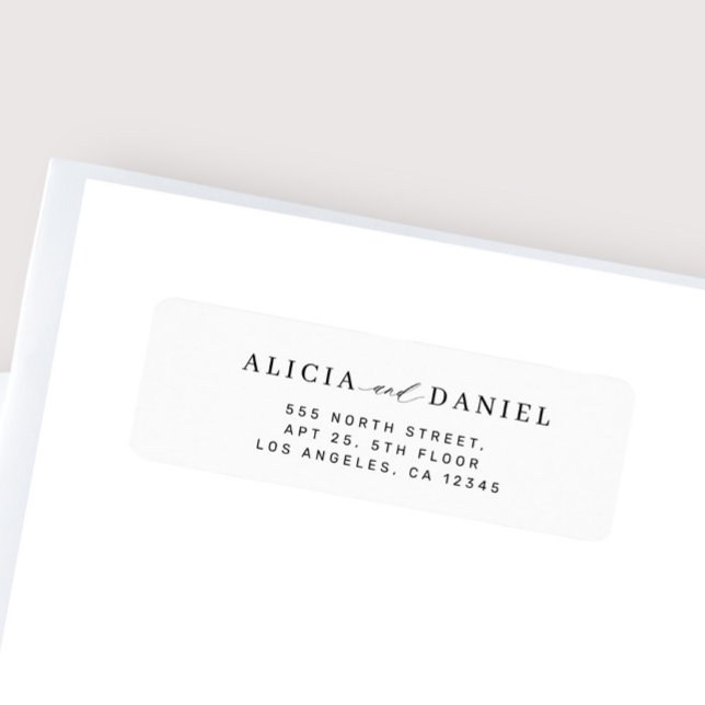 Modern minimalist simple wedding return address (Creator Uploaded)