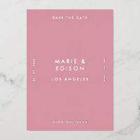 Modern Minimalist Simple Wedding Save the Date