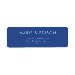 Modern Minimalist Sleek Wedding Return Address