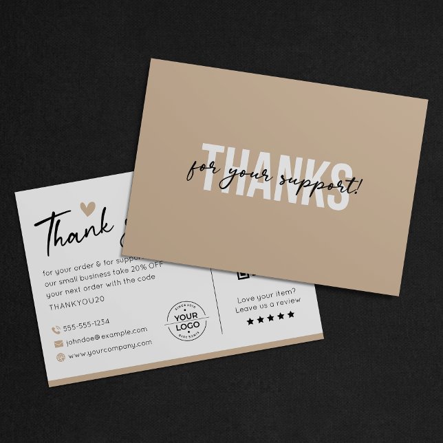 Modern Minimalist Small Business Thank You QR Code (Creator Uploaded)