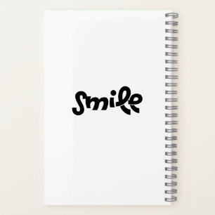 Modern Minimalist Smile is Charity Inspirational Notebook